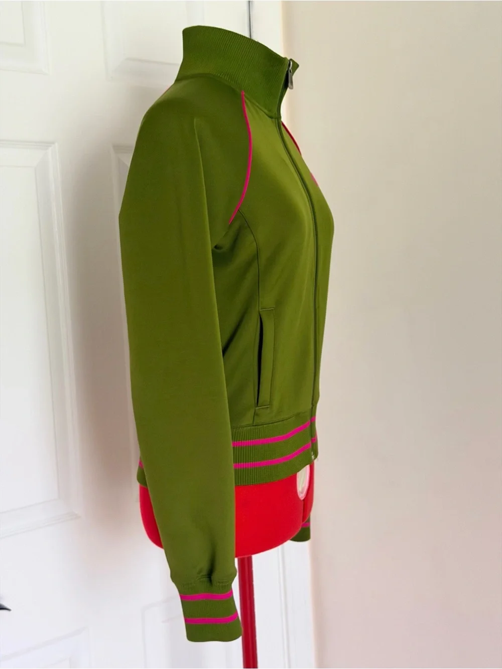 RARE Y2K The North Face A5 Series Full Zip Track Jacket Women S Olive Green Pink